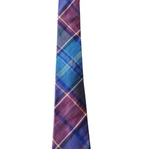Lands END Like New Plaid Multicolor Tie